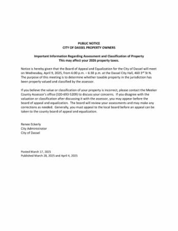 Board of Appeal Equalization Hearing