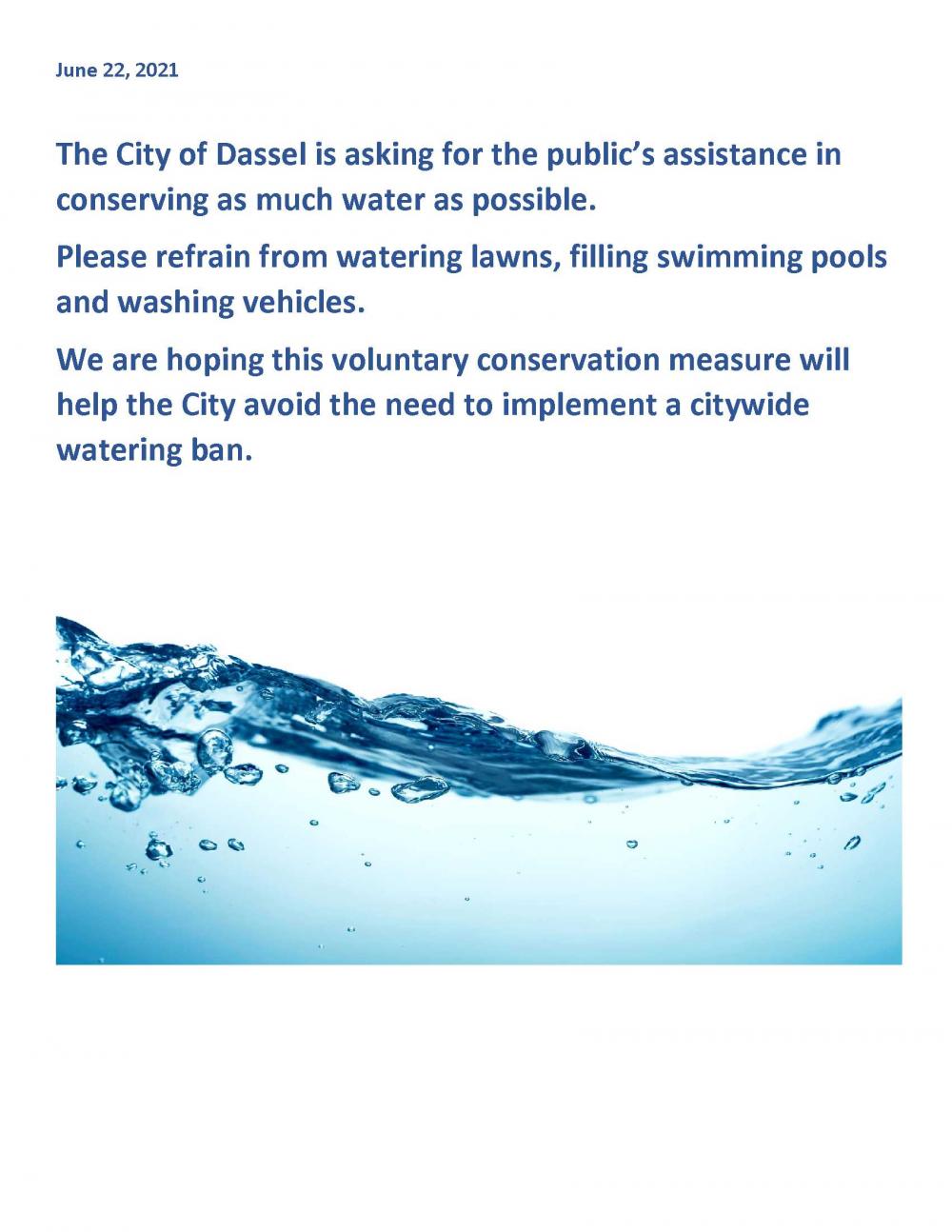 Water Notice City of Dassel Minnesota