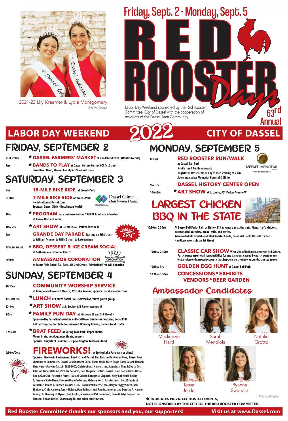 Red Rooster Days City of Dassel Minnesota